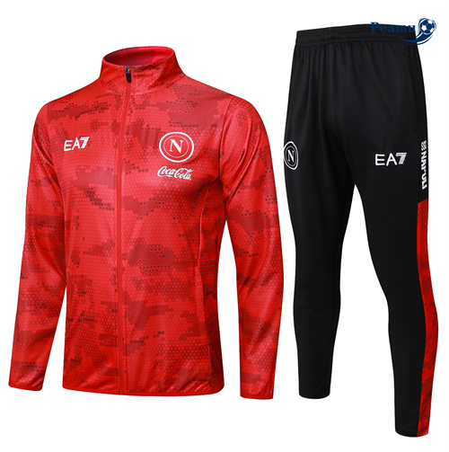 Veste Survetement Naples Enfant rouge 2024-2025 peamu 3596