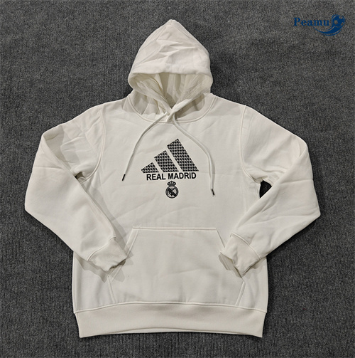 Veste Sweat A Capuche Real Madrid Blanc 2024-2025 peamu 3650
