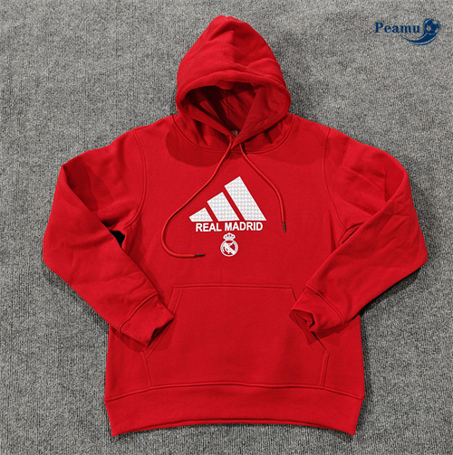 Veste Sweat A Capuche Real Madrid rouge 2024-2025 peamu 3652
